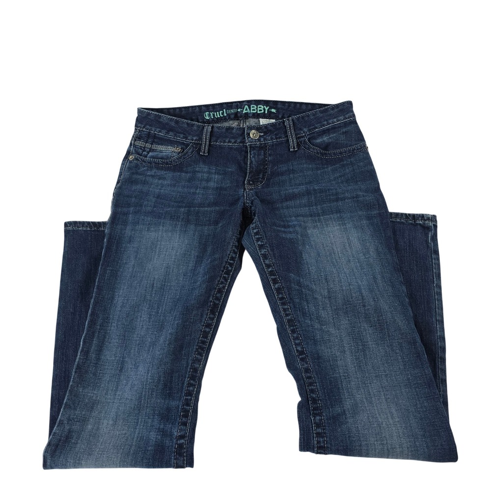 Cruel Denim Abby Womens 30/9L Dark Wash Straight Leg Jeans CB11654071 Blue